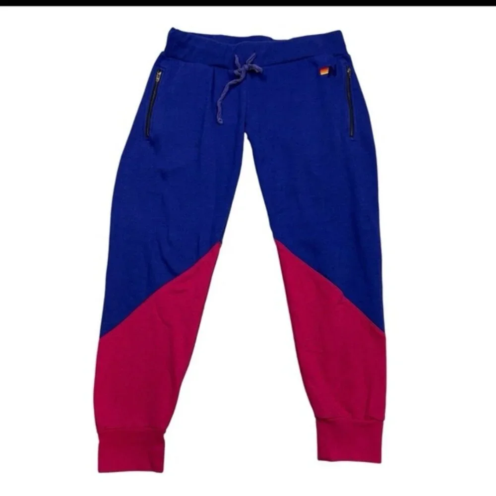 Aviator Nation Blue and Pink Joggers